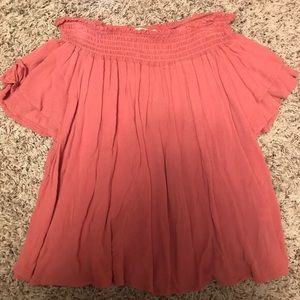 Pink off the shoulder top